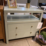 Celine 2-Drawer NIGHTSTAND Sage/Gold 28w17d26.5h