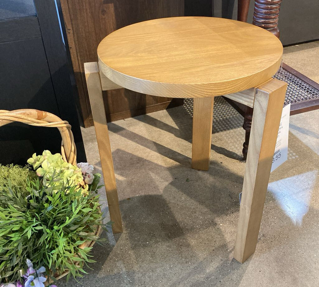 Burrow Index Stool FURNITURE Oak 13.5d18h