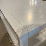 Lark 2-Drawer NIGHTSTAND White/Gold 28w17d26.5h
