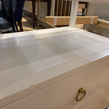 Lark 2-Drawer NIGHTSTAND White/Gold 28w17d26.5h