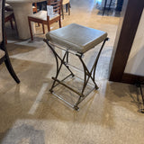 Gabby Flynn Leather Counter Height BAR/COUNTER STOOL Antique Gold/Gray 16.5w16d27h