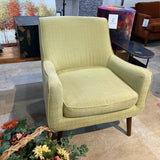 Cullum Swoop Arm Mid Century Upholstered Chair LOUNGE CHAIRS Light Green 29w29d33h