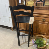 French Country Wood Ladder Back Bar BAR/COUNTER STOOL 19w18d44h