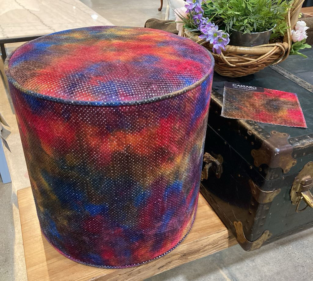 Cassaro Punto D'Arte' Velvet Ottoman OTTOMANS 18d18h