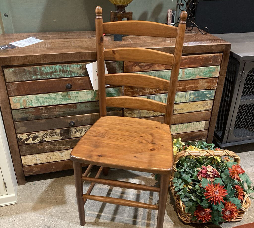 Pier 1 Wooden Ladder Back DINING CHAIRS 18w16d40h
