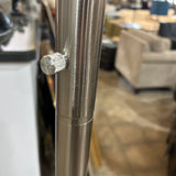 Tall Stainless Steel w/ Handmade Glass Shade FLOOR LAMP 10d78h