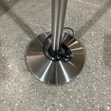 Tall Stainless Steel w/ Handmade Glass Shade FLOOR LAMP 10d78h