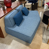 Modular Fabric Daybed w/ Contrast Piping SOFA 77w44d29h