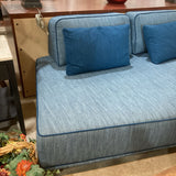 Modular Fabric Daybed w/ Contrast Piping SOFA 77w44d29h