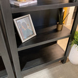 Four Hands Wimberly Bookcase BOOK SHELF Worn Black 38w18d83h