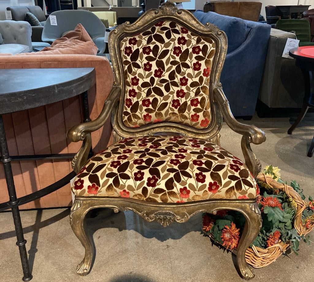 French Louis Xv Gilt Armchair CHAIR 29w22d41h