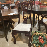 Cherry Claw Foot Chippendale Captain DINING CHAIRS 24w19d41h