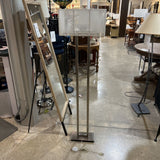 Contemporary Metal Twin-Post FLOOR LAMP 17w9d62h