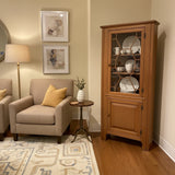 Arts & Crafts Style Corner CABINET 32w18d70h