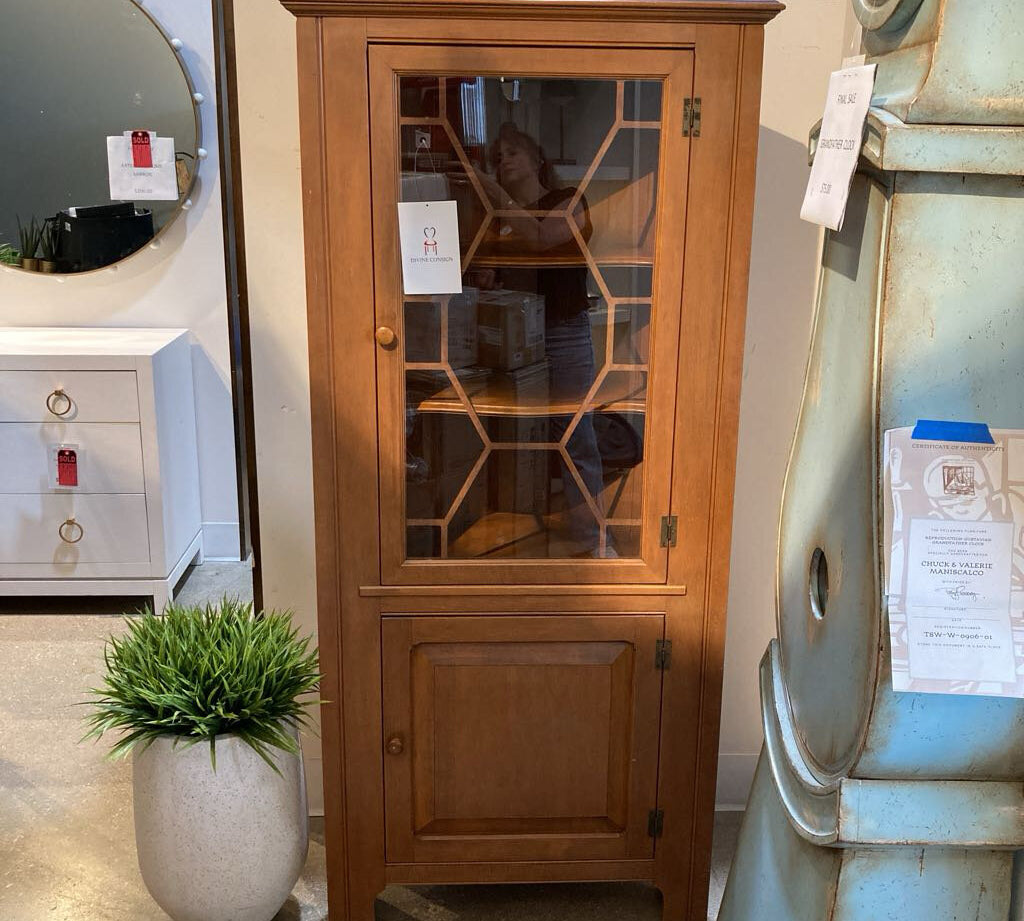 Arts & Crafts Style Corner CABINET 32w18d70h