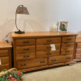 Vaughan Bassett Solid Oak 8-Drawer DRESSERS/CHESTS 64w18d35h