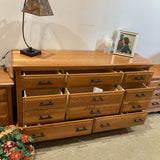 Vaughan Bassett Solid Oak 8-Drawer DRESSERS/CHESTS 64w18d35h