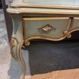 Karges Fine French Louis XV Style 3-Drawer w/ Bronze Ormolu DESKS Green 49Wx24Dx29.5H