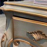 Karges Fine French Louis XV Style 3-Drawer w/ Bronze Ormolu DESKS Green 49Wx24Dx29.5H