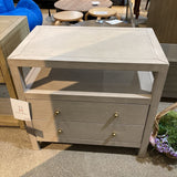 Celine 2-Drawer NIGHTSTAND Light Ash/Gold 27w17d26.5h