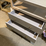 Celine 2-Drawer NIGHTSTAND Light Ash/Gold 27w17d26.5h