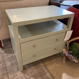Celine 2-Drawer NIGHTSTAND Sage/Gold 27w17d26.5h