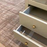 Celine 2-Drawer NIGHTSTAND Sage/Gold 27w17d26.5h