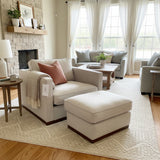 Jason Furniture Wide Upholstered Armchair w/ Ottoman CHAIR 38.5w38d25h