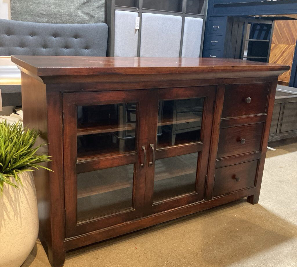 Crate & Barrel Kavari 3-Drawer MEDIA CONSOLE 57w21d36h