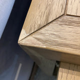 Celine 1-Door END/SIDE TABLE Taupe/Gold 12w24d24h