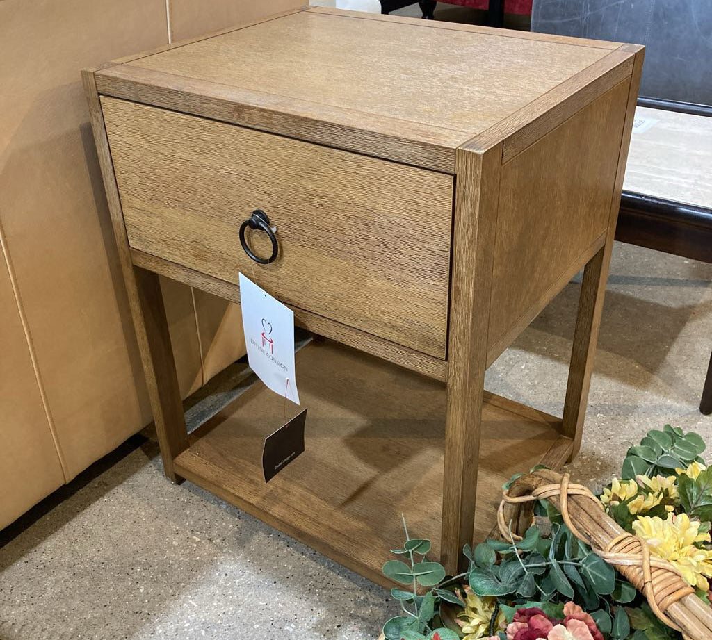 Lark 1-Drawer NIGHTSTAND Brown/Black 21w17d26.5h