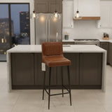 Maxwell Leather Bar BAR/COUNTER STOOL 16w16d42h