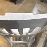 Traditional Slat Back Counter BAR/COUNTER STOOL White 19w17d41h