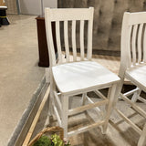 Traditional Slat Back Counter BAR/COUNTER STOOL White 19w17d41h