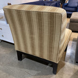 Upholstered Armless Striped Accent Chair CHAIR 30w27d34h