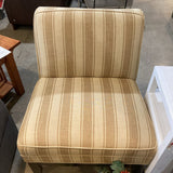 Upholstered Armless Striped Accent Chair CHAIR 30w27d34h