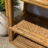 Vintage Bamboo Etagere BOOK SHELF 36w18d80h