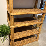 Vintage Bamboo Etagere BOOK SHELF 36w18d80h
