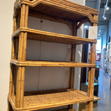 Vintage Bamboo Etagere BOOK SHELF 36w18d80h