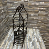 Wrought Iron Two Bottle Wine Rack ACCESSORIES 11w4d16h