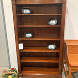 Georgian Style Walnut Open Bookcase BOOK SHELF 50w16d83h