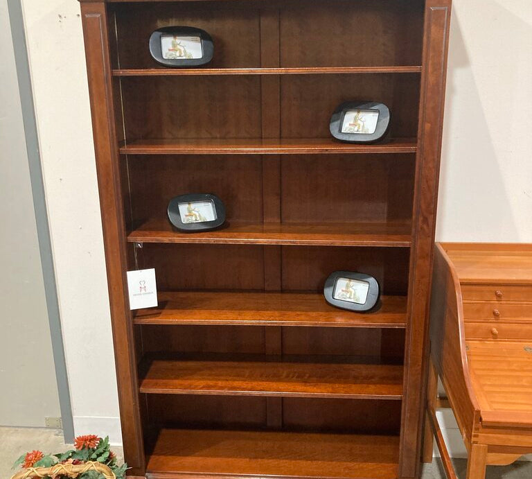 Georgian Style Walnut Open Bookcase BOOK SHELF 50w16d83h