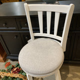 Presque Isle Wood Counter Height Swivel BAR/COUNTER STOOL White 17.5w19d39h