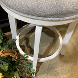 Presque Isle Wood Counter Height Swivel BAR/COUNTER STOOL White 17.5w19d39h