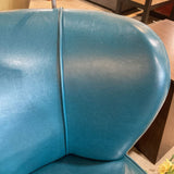 Hilton Faux Leather Armless Accent Chair LOUNGE CHAIRS Teal 27w24d32h