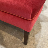 Nancy Corzine Low Profile Velvet Accent Chair CHAIR Red 25w23d30h