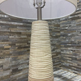 Two-Tone Textured w/ Drum Shade TABLE LAMP 16Wx30H