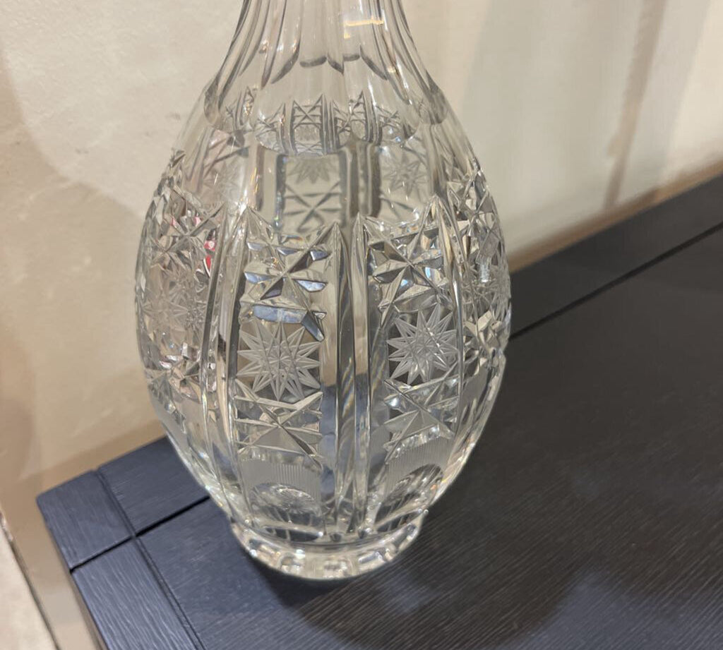 American Brilliant Cut Crystal Decanter w/ Stopper GIFT 4.5Wx16H