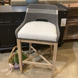 Essential for Living Tapestry Woven Rope Barstool BAR/COUNTER STOOL Dove White/Natural Gray 21w21.5d39h