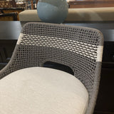 Essential for Living Tapestry Woven Rope Barstool BAR/COUNTER STOOL Dove White/Natural Gray 21w21.5d39h